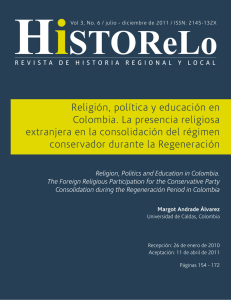 Religión, política y educación en Colombia. La presencia religiosa