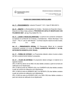 especificaciones técnicas - Municipalidad de Córdoba