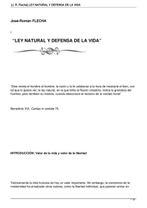 [J. R. Flecha] LEY NATURAL Y DEFENSA DE LA VIDA