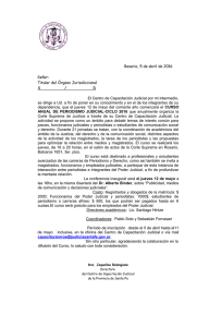 Rosario, 5 de abril de 2016 Señor: Titular del Órgano Jurisdiccional