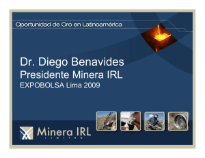 Dr. Diego Benavides - Bolsa de Valores de Lima