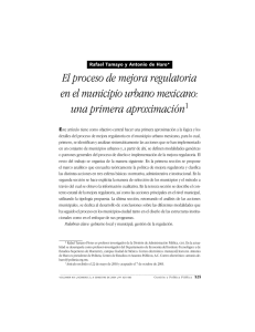 El proceso de mejora regulatoria en el municipio urbano mexicano