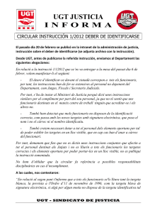 CIRCULAR INSTRUCCIÓN DEBER DE IDENTIFICARSE