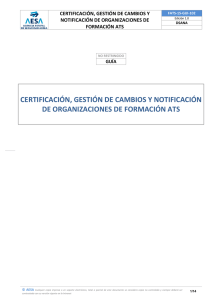 Guía para la certificación, gestión de cambios y notificación de