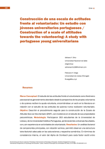 Construcción de una escala de actitudes frente al voluntariado: Un