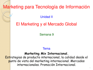 Marketing Mix Internacional.