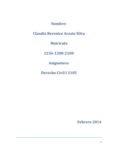 Derecho Civil I 2105 Febrero 2014