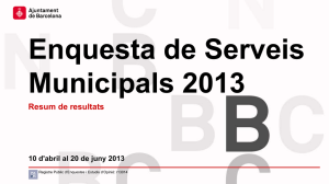 Enquesta Serveis Municipals 2013. Resum