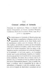 Crescas` critique of Aristotle
