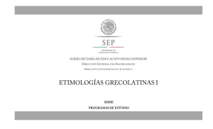 Etimologías grecolatinas I