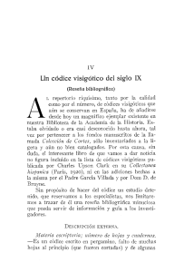 pdf Un códice visigótico del siglo IX (Reseña bibliográfica)