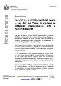 Recurso de inconstitucionalidad contra la Ley del País Vasco de