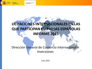 Licitaciones internacionales de empresas españolas 2015