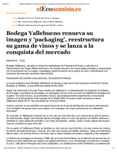 Bodega Vallebueno renueva su imagen y `packaging