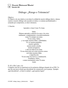 Diálogo: ¿Riesgo o Tolerancia? - Encuentro Matrimonial Mundial