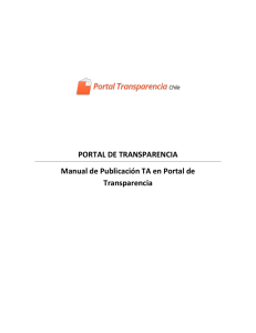 PdT-TA Manual de Publicación en Portal Transparencia Activa