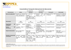 Características Transporte Internacional de Mercancías