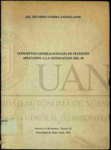 Generaci&oacute;n del 98: Conceptos Generacionales de Petersen