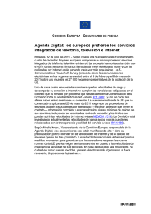 Agenda Digital: los europeos prefieren los servicios integrados de