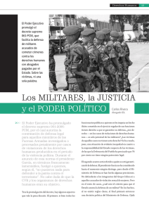 Los militares, la justicia y el poder político