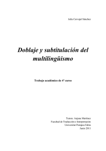 Doblaje y subtitulación del multilingüismo - e