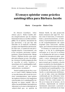 El ensayo epistolar como práctica autobiográfica para Bárbara Jacobs