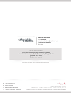 Redalyc.Aproximaci&oacute;n hist&oacute;rica al concepto de did&aacute;ctica universitaria