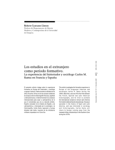 Los estudios en el extranjero como período formativo.