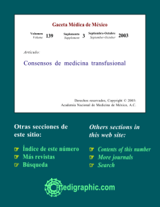 Consensos de Medicina Transfusional