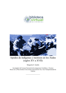 Apodos de indígenas y mestizos en los Andes (siglos XV a XVII)