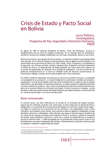 Crisis de estado y pacto social en Bolivia