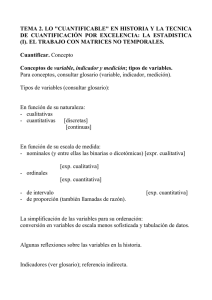 TEMA 2. LO "CUANTIFICABLE" EN HISTORIA Y LA TECNICA DE