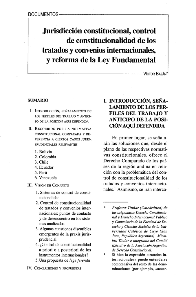 Jurisdicción Constitucional, Control De Constitucionalidad De Los