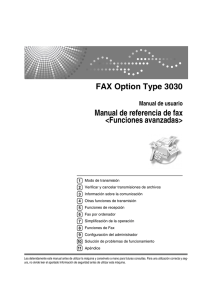 FAX Option Type 3030 Manual de referencia de fax Funciones