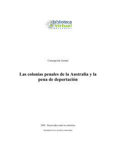 Las colonias penales de la Australia y la pena de deportación