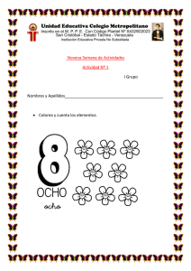 Novena Semana de Actividades Actividad Nº 1 I Grupo Nombres y