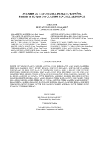 ANUARIO DE HISTORIA DEL DERECHO ESPAÑOL Fundado en