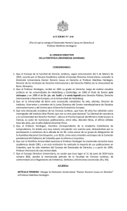 Acuerdo 616 - Pontificia Universidad Javeriana