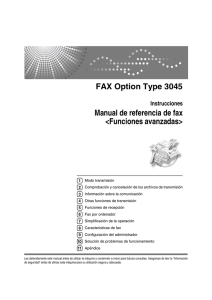 FAX Option Type 3045 Manual de referencia de fax Funciones