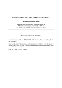 Constitución y sindicatos sin personalidad