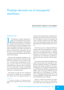 Trabajo decente en el transporte marítimo. Francisco Arnau Navarro