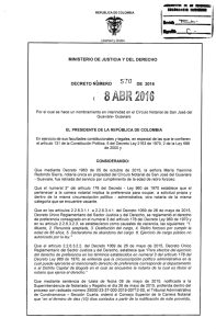 decreto 570 del 08 de abril de 2016