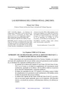 las reformas del código penal (2002/2003)