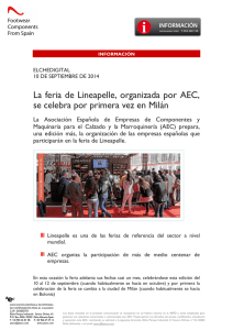 La feria de Lineapelle, organizada por AEC, se celebra por primera
