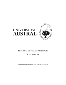 Reglamento de PVU - Universidad Austral