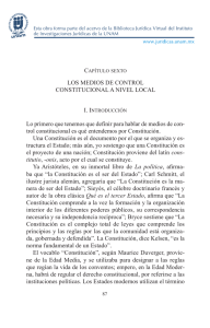 LOS MEDIOS DE CONTROL CONSTITUCIONAL A NIVEL