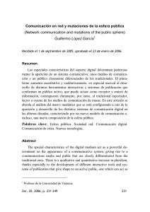 Comunicación en red y mutaciones de la esfera pública (Network