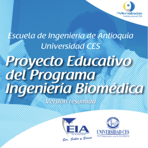 Proyecto Educativo del Programa Ingeniería Biomédica
