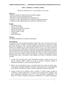Lab. 7 Ley Charles Gay Lussac - Pontificia Universidad Javeriana