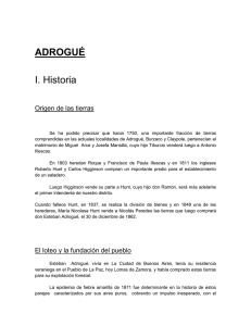 Historia de Adrogue - Secretaría de Educación, Cultura y Derechos